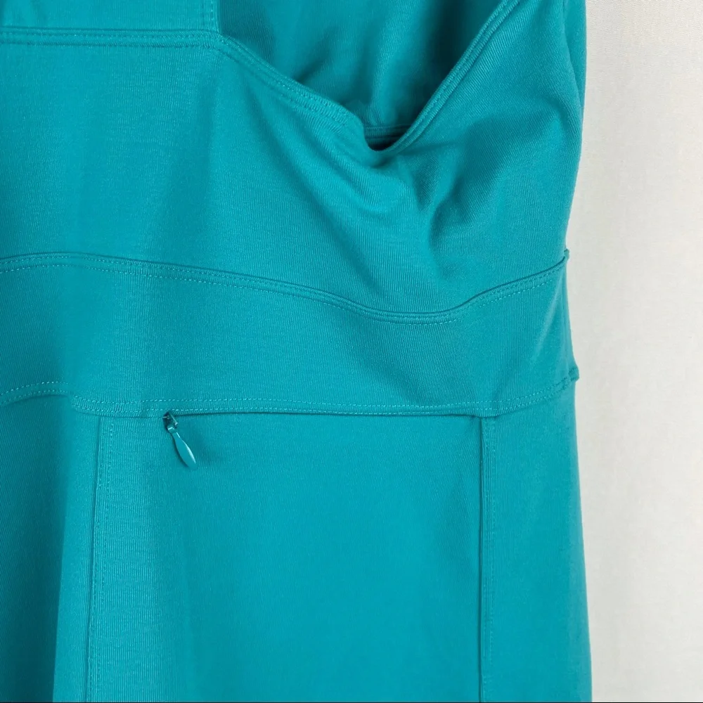 Toad & Co.Tech Tomboy Racerback teal dress with build in bra Small - Picture 7 of 8